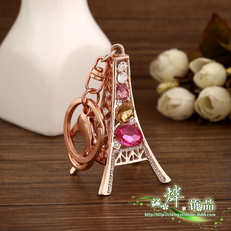 New zinc alloy iron tower keychain