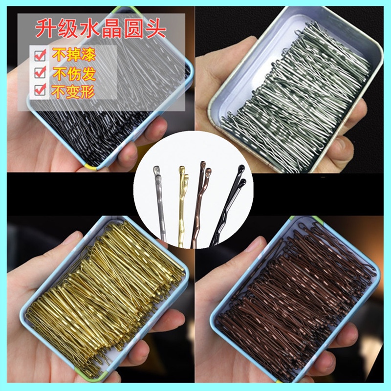 Cross-Border Boxed Gold Clip Hair Card Korean Version Drop Oil Hair Care High-Grade Hair Accessories Headdress Steel Wire Clip details Picture