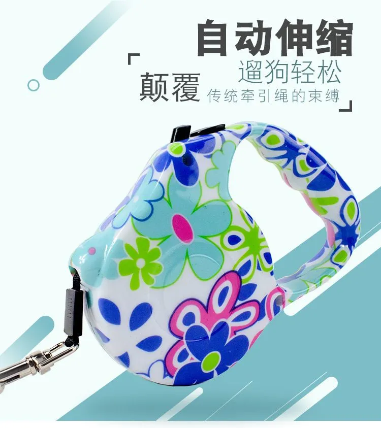 Factory wholesale of pet leashes, retractable, colorful, portable dog leashes and automatic leashes detail image 1