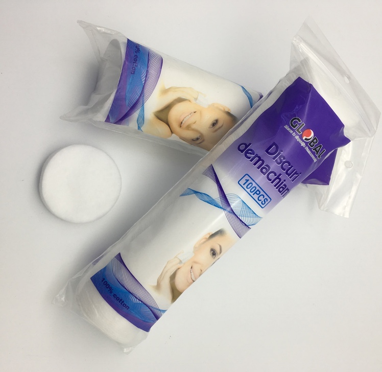 100片2面覆无纺布压针孔化妆棉卸妆棉