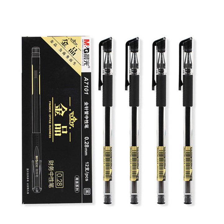 Chenguang Ceramic Ball Bead Neutral Pen Gold Agpa7101 Black 0.28
