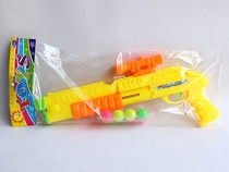 Table tennis gun pneumatic gun firing ball bullets soft gun paper flaps foam boy hit my duck toy 129-9