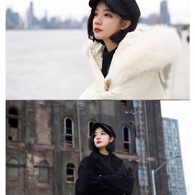 The black duck-tongued beret is a popular spring and summer trend for women. The newspaper boy painter octagonal hat is a Korean version with a retro British style and is versatile Application Scenario