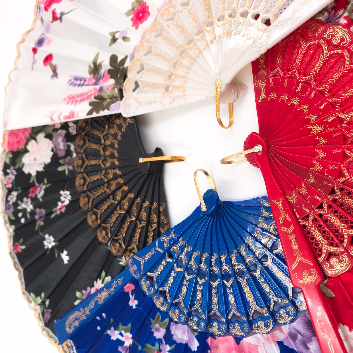 国潮精品扇 工艺品扇 舞蹈扇 金丝花边扇 地摊经济详情图7