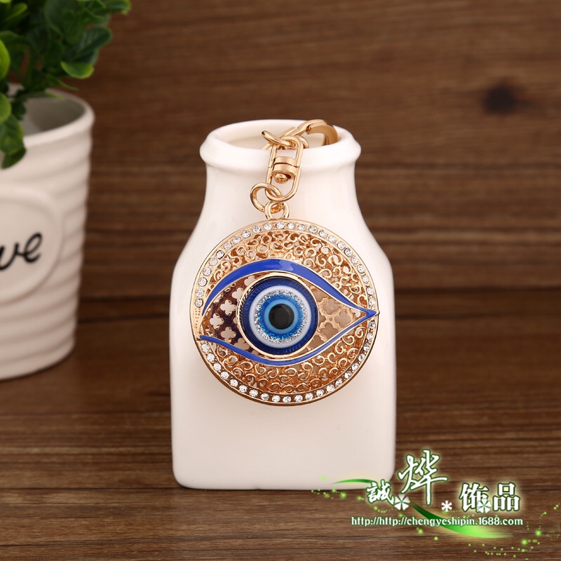 New blue lucky eye keychain