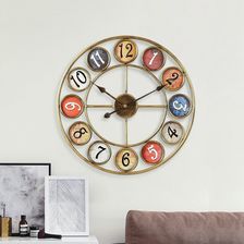 美式轻奢钟表复古创意北欧简约铁艺挂钟 客厅时尚挂墙家用挂表