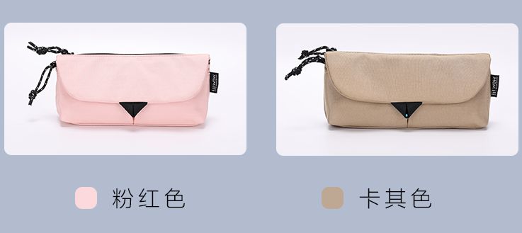 小众笔袋大容量笔袋帆布收纳袋女复古风文艺文具盒简约创意多功能详情图2