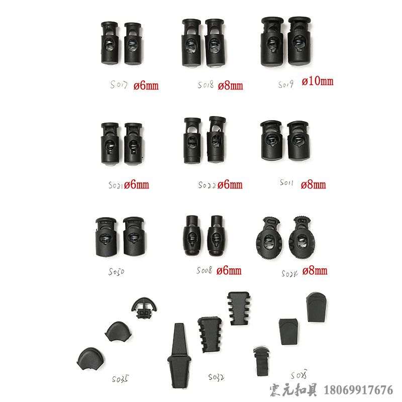 Plastic rope buckle