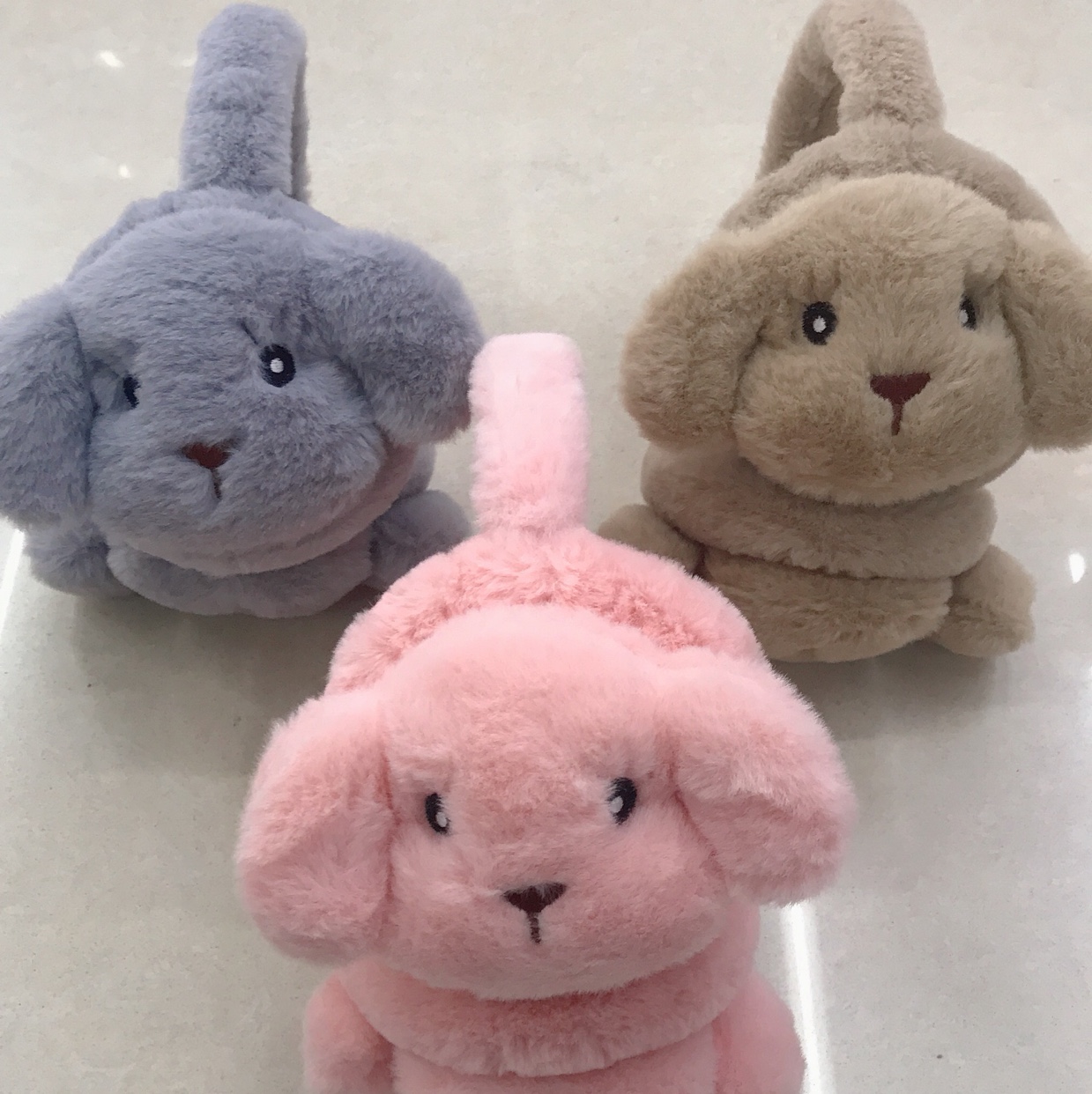 Winter warm ear muff set Korean version of the new warm ear muff cute cartoon dog ear muff thumbnail