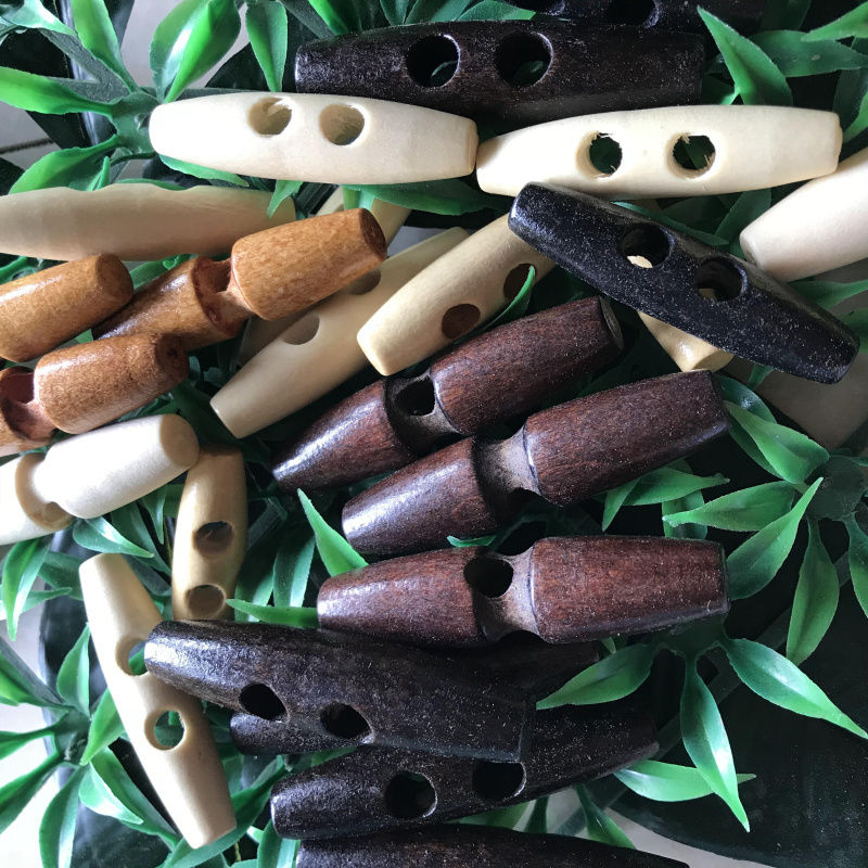 木头纽扣 橄榄扣 木质牛角扣 大衣毛衣扣子 diy手工辅料规格4cm详情图9