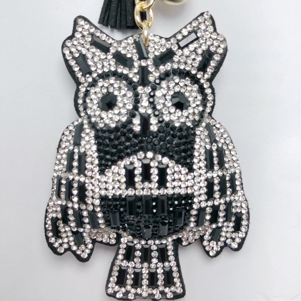 New Korean velvet owl keychain details Picture