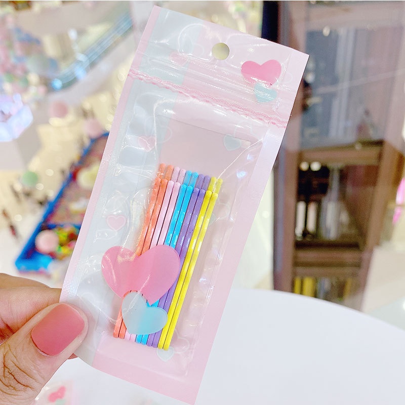 Hyuna Style Hairpin Candy Colored One-Line Clip Headdress Korean Bangs Clip Cute Girl Side Clip Net Red Hair Card Item Picture
