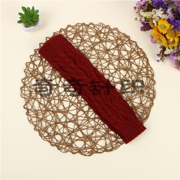 Arm Sleeve Sleeve Knitted False Sleeves Women's Autumn And Winter Long Gloves Arm Warm Wool Line Thickened Specification drawing