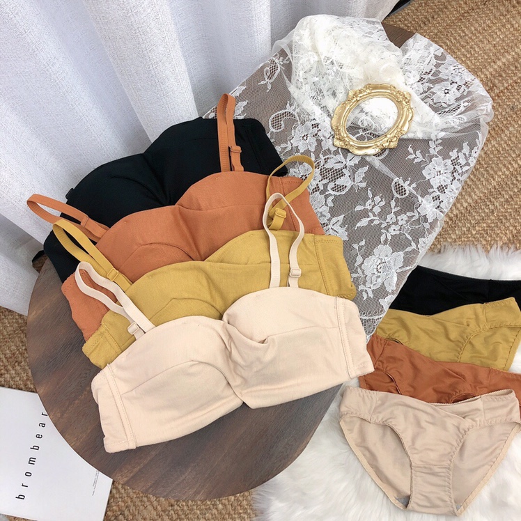 Dream Ballet Korean version of small breasts gathered without steel ring on top to wrap the breasts to prevent exposure sexy detachable shoulder strap bra thumbnail