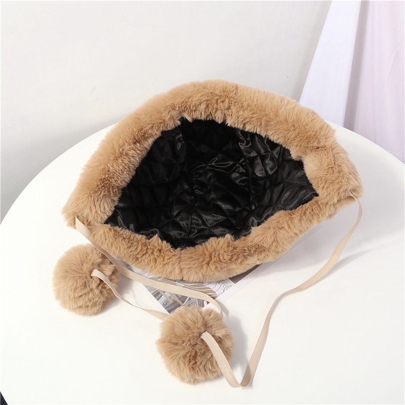 Soft Sister Cute Sell Cute Bear Ears Hairball Lei Feng Hat Korean Version Of Ins Warm Plush Ear Protection Flying Cap undefined