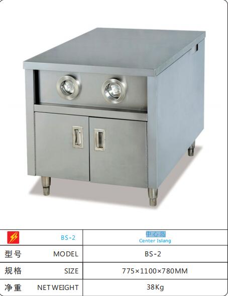 DF68075   中心岛不锈钢肯德基食物工作台 汉堡快餐店设备   DF TRADING HOUSE详情图1