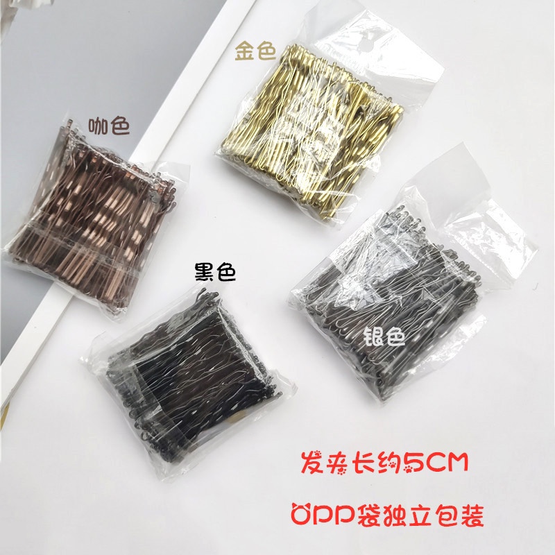 Cross-Border Boxed Gold Clip Hair Card Korean Version Drop Oil Hair Care High-Grade Hair Accessories Headdress Steel Wire Clip undefined