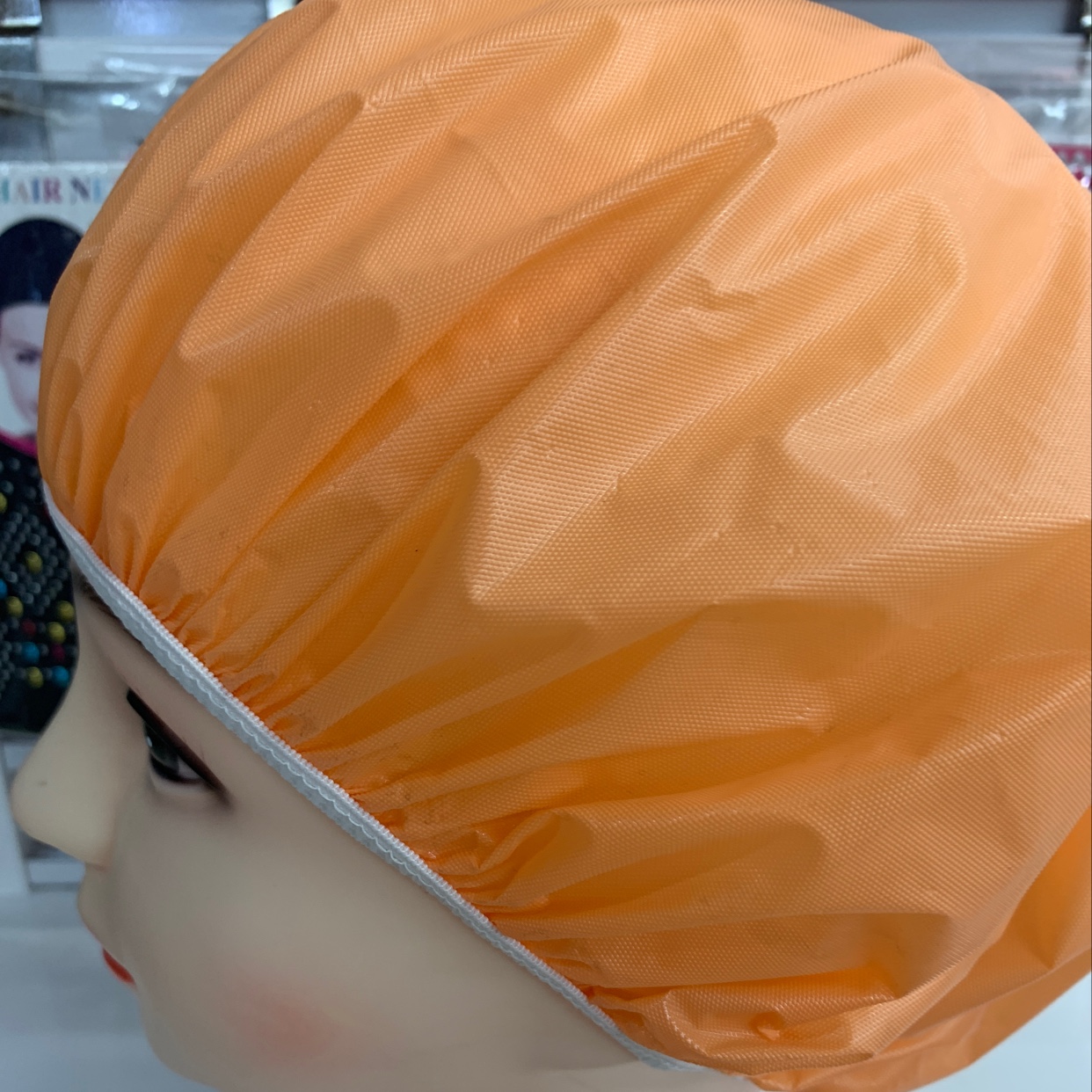 Embossed shower cap details Picture