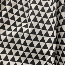 欧洲风格几何系列黑白三角印花棉麻制定落地窗帘