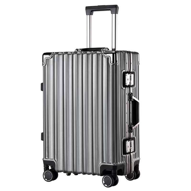 全铝拉杆pc铝框箱白底实物图