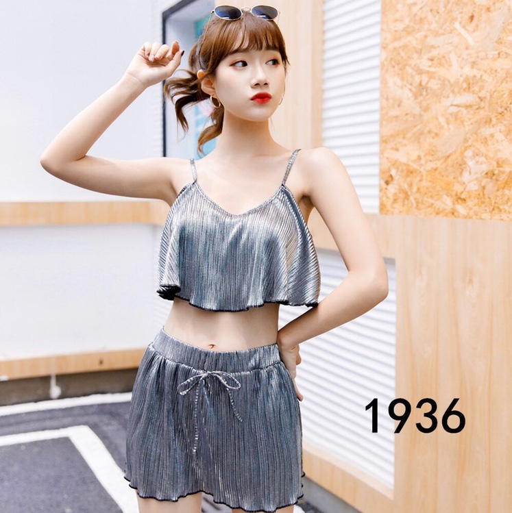 Swimsuit 1936 black bright silk halter sexy slim body thumbnail