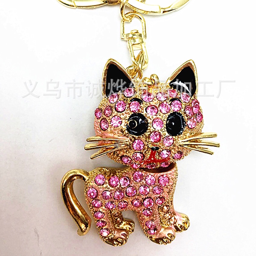 Cute zinc alloy cat key pendant