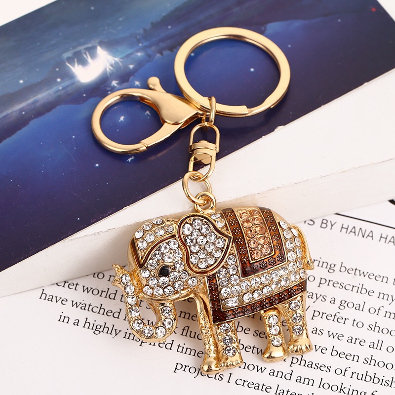 Zinc alloy keychain with diamonds details Picture