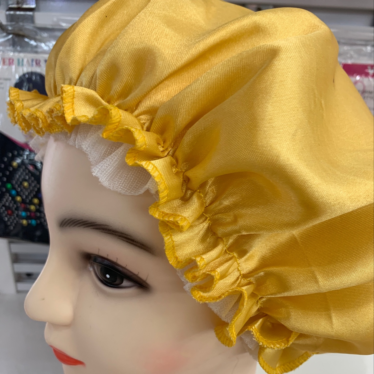 Lace hat and sleeping cap details Picture