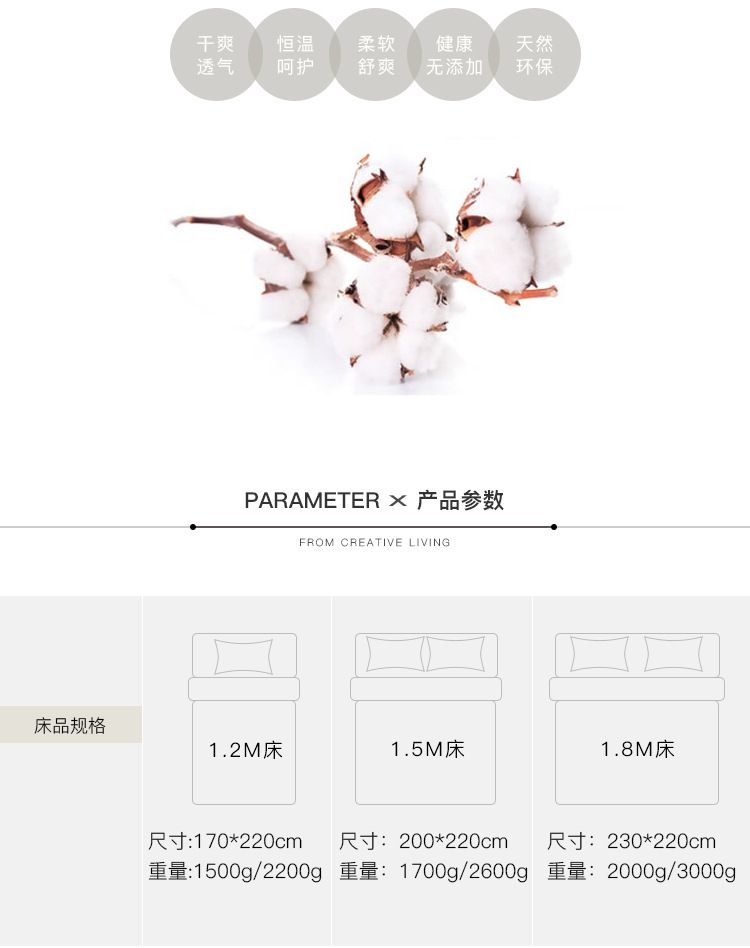 羽绒棉冬被仿鹅绒纤维被全棉斜纹水洗棉春秋被子加厚冬天保暖被芯详情图1