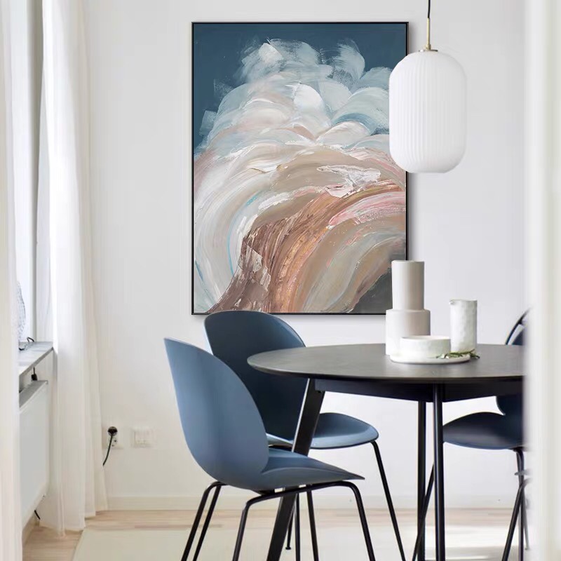 Original hand-painted | art oil painting contracted modern abstract pure hand hanging painting living room Nordic thumbnail