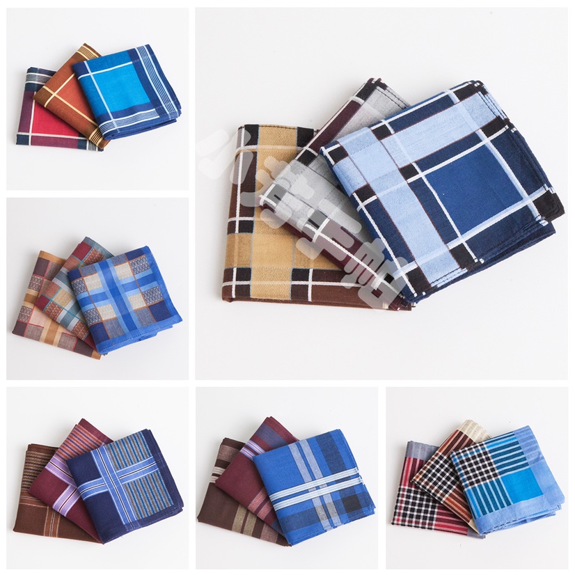 新款手绢全棉吸汗擦手巾毛巾男士手帕纯棉 礼盒手帕43CM定制LOGO55图