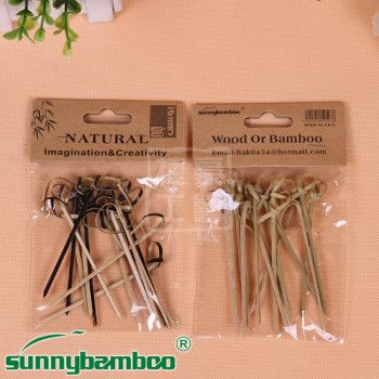 Knotted sticks, fruit sticks, disposable bamboo fruit sticks, fruit forks, fancy fruit sticks