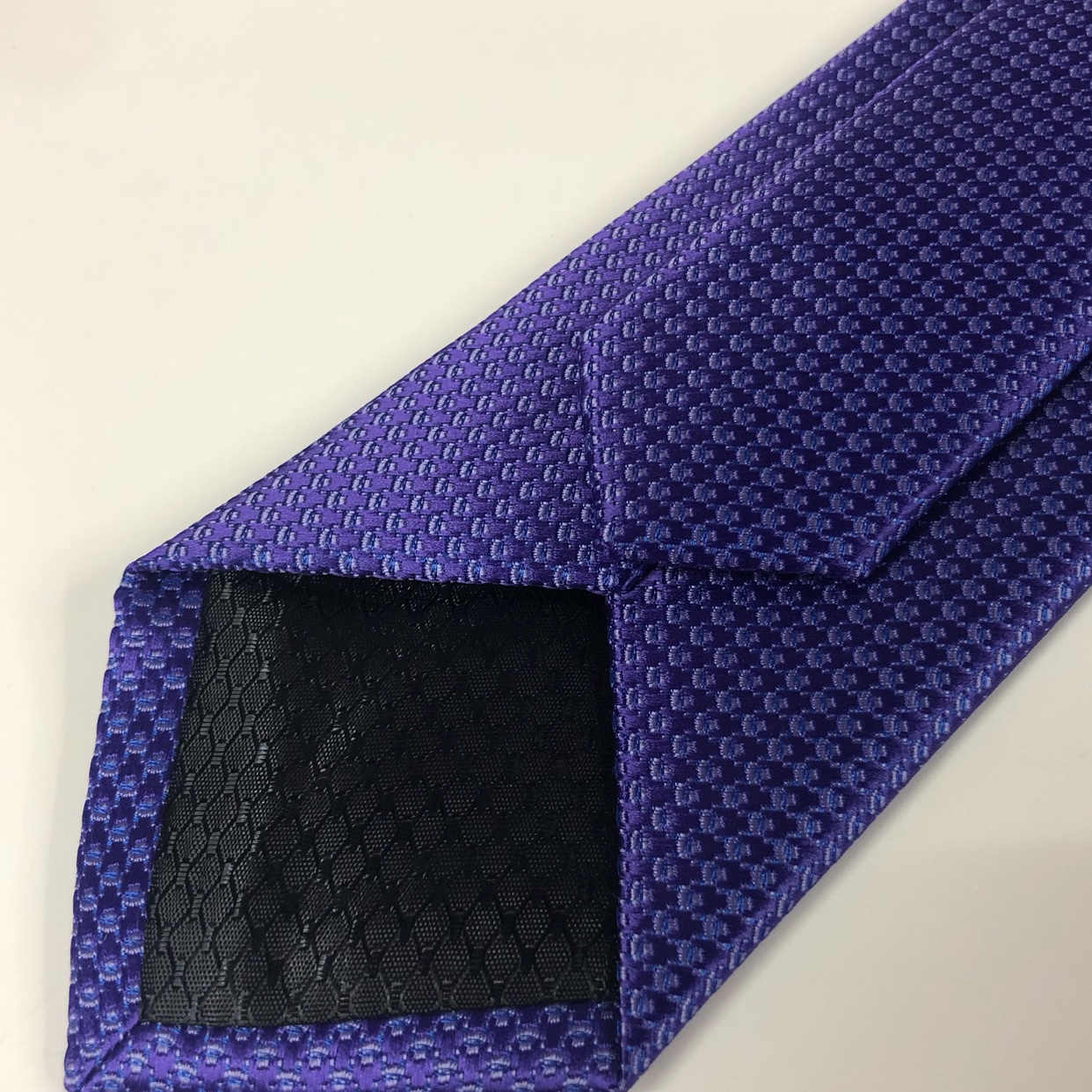 最新紫色时尚男士领带批发编织提花涤纶领带工厂详情图6