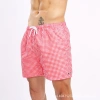 Red checkered beach pants details Picture