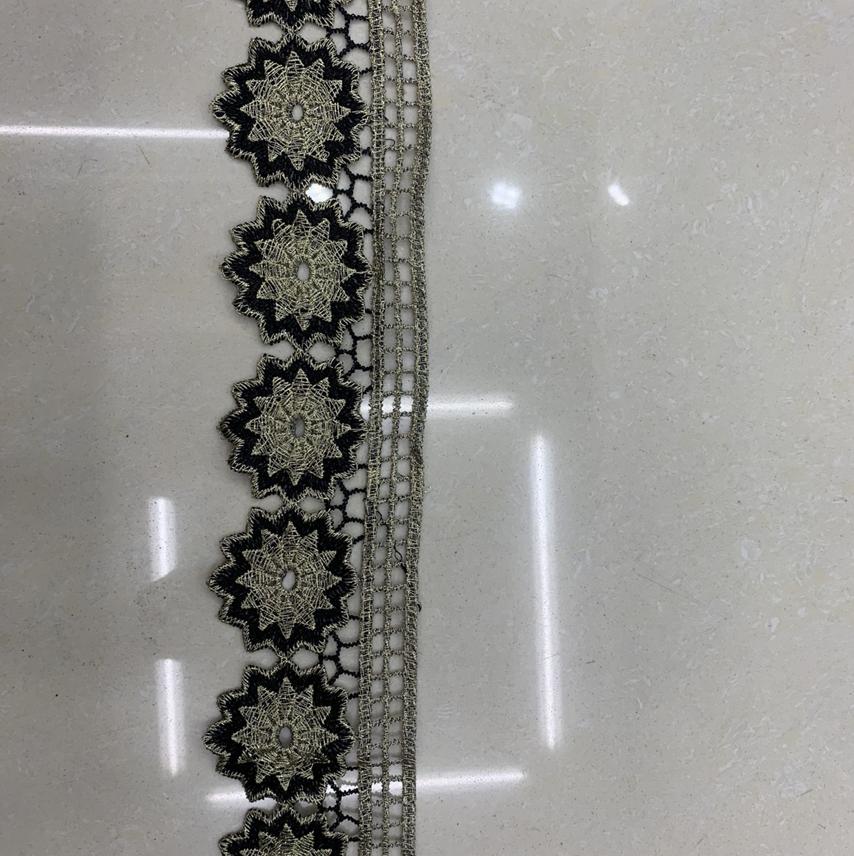 Polyester-polyester water-soluble two-color, black and gold JR199# details Picture