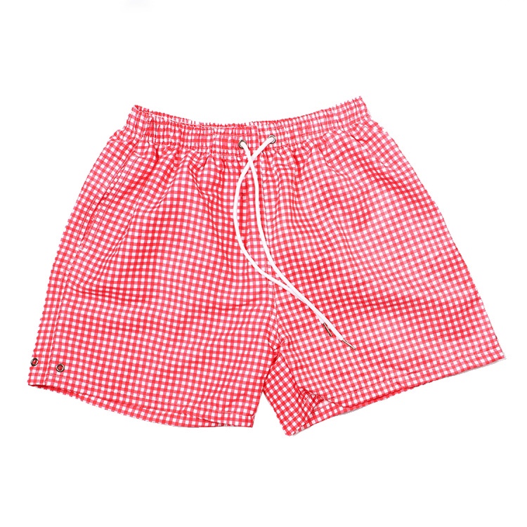 Red checkered beach pants Item Picture