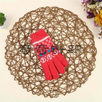 Gloves Female Cute Warm Korean Male Knitting Thickened With Cashmere Student Wool Five Fingers Fashion Korean Autumn And Winter Application Scenario