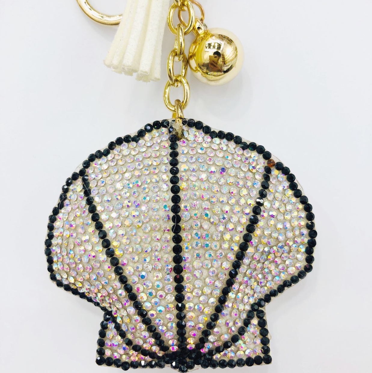 韩国绒贝壳钥匙扣