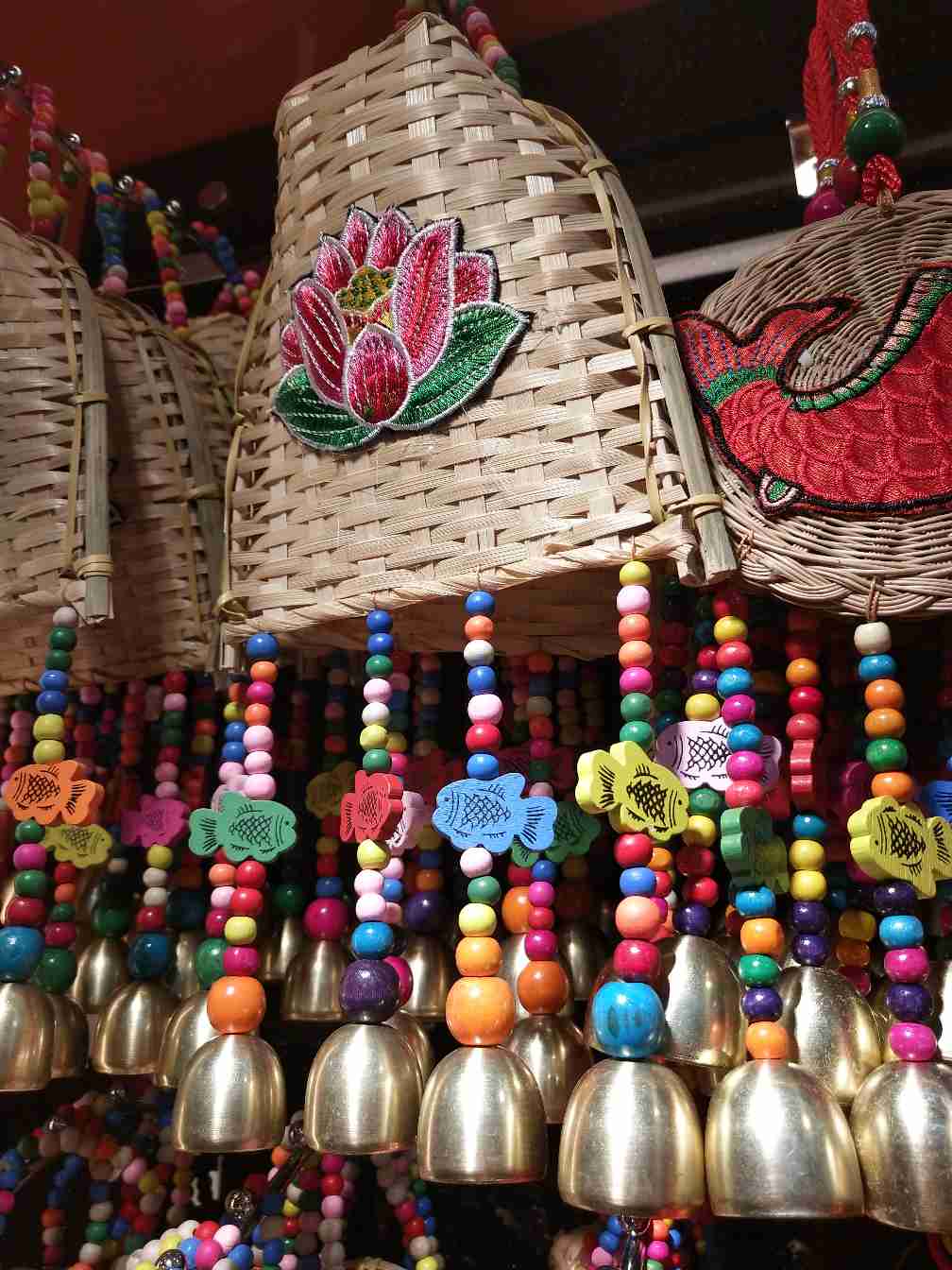 Large Bamboo Braid Bucket Wind Chimes