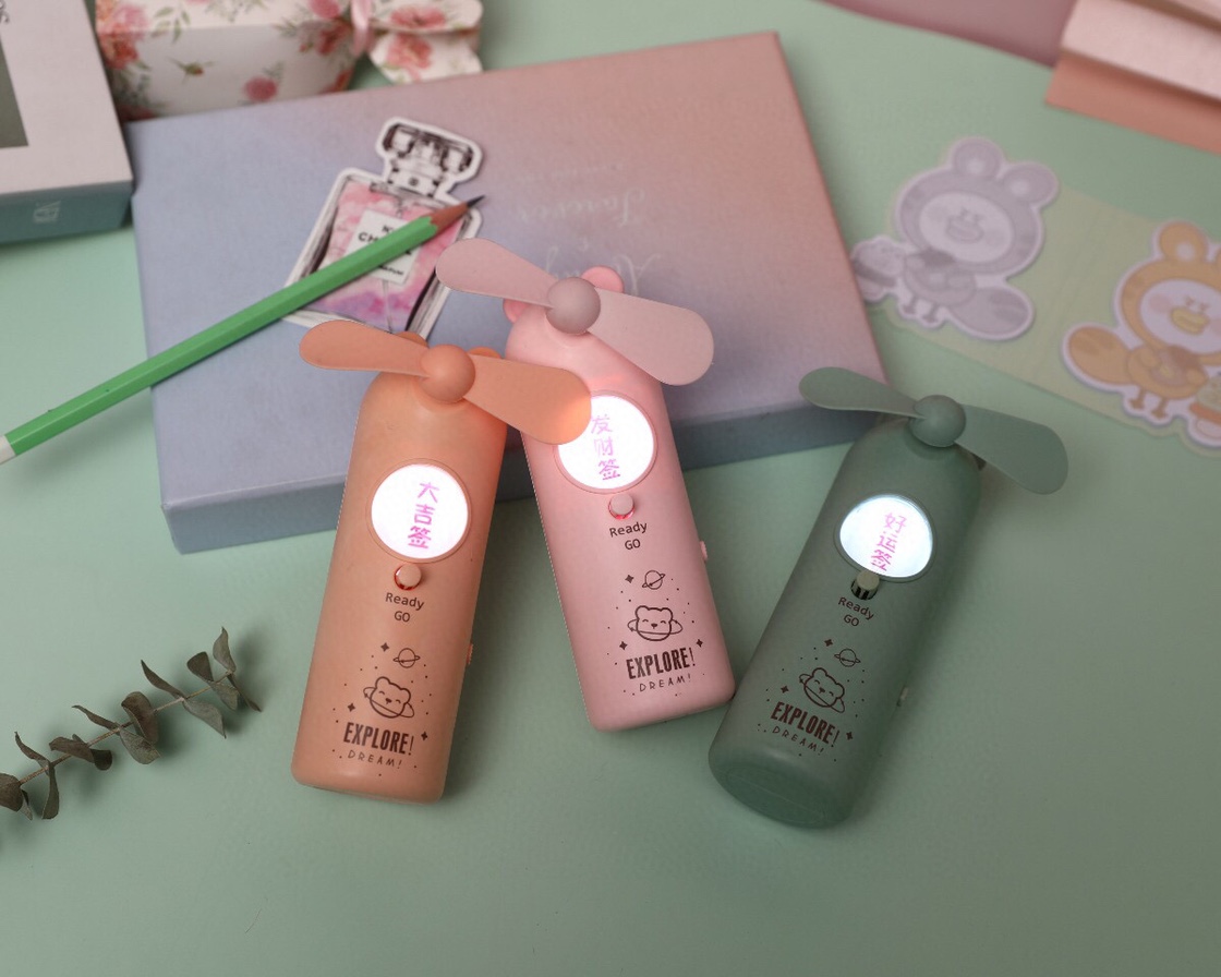 Glowing cartoon cute fan
