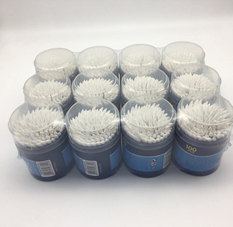 100 blue paper tubes, cotton swabs, pointed paper sticks, premium tampons details Picture