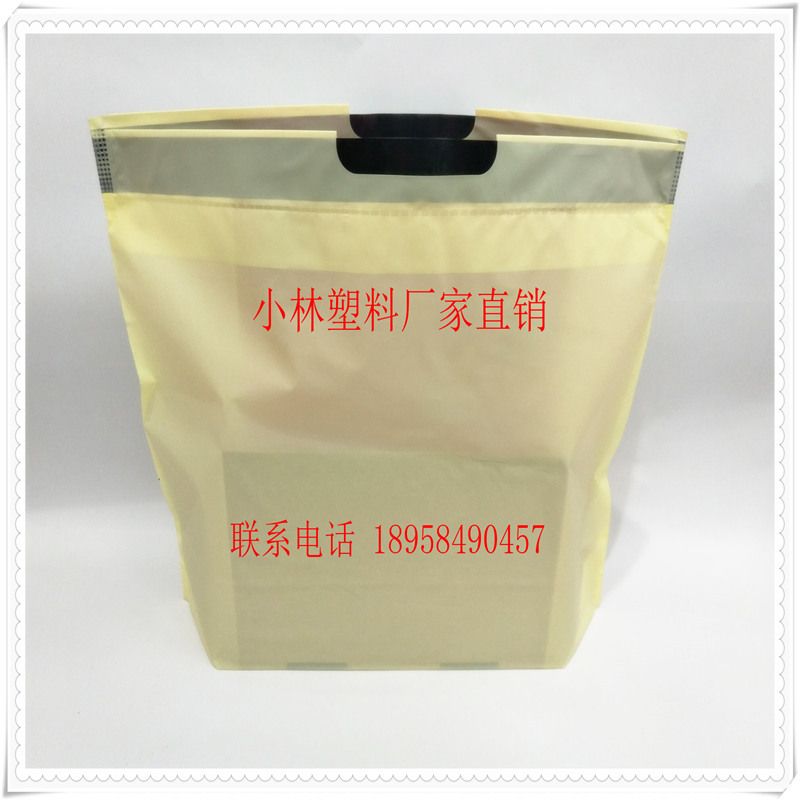 磨砂外卖快餐涑封口塑料包装袋 提手带详情图2