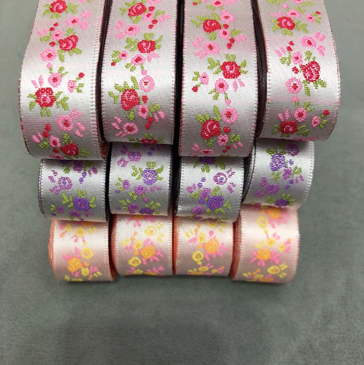 2公分缎面织带梦幻花朵🌺手工DIY工艺品服装辅料