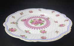 11 Inch Ceramic Bone China Flat Plate Monsoon Series Full Of Flowers Specification drawing