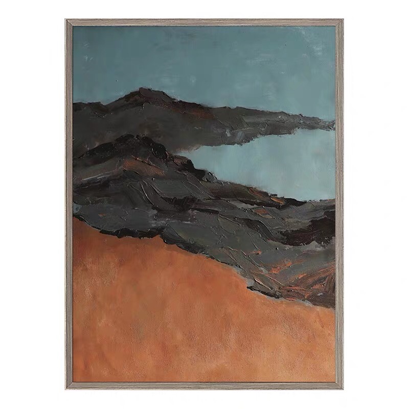 原创手绘《Ayers Rock》| 客厅三联抽象艺术风景油画详情图2