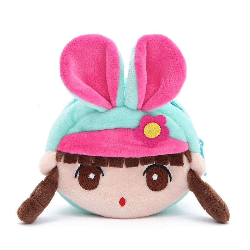 秋季新品卡通女孩零钱包 学生耳机饰品收纳包 硬币包礼品定制批发白底实物图