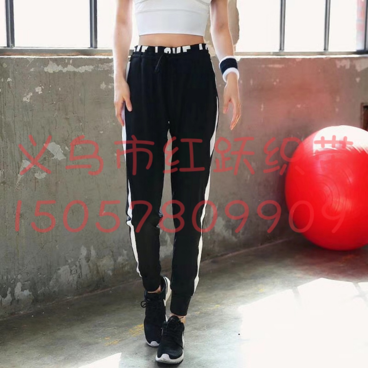 6公分LOVE印字松紧带黑底白字拉不裂厂家直销现货库存瑜伽服厂家详情图6