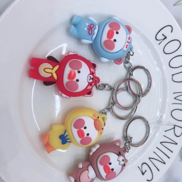 Cute little duck key chain pendant ornaments cute cartoon key chain ornaments decorative gifts thumbnail
