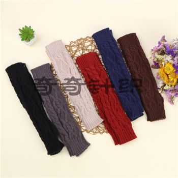 Arm Sleeve Sleeve Knitted False Sleeves Women's Autumn And Winter Long Gloves Arm Warm Wool Line Thickened full figure