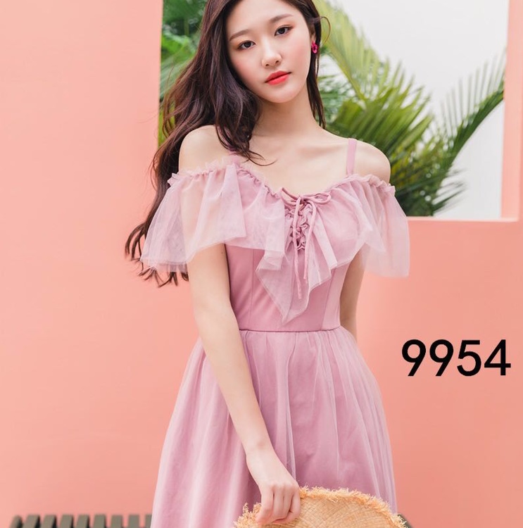Swimsuit 9954 Chiffon Princess dress off-the-shoulder one-piece thumbnail
